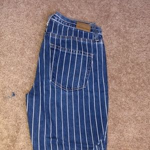 AE striped mom jeans